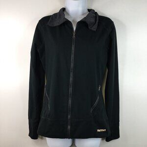Marmot Black Zip Up Jacket Zippered Pockets Size M